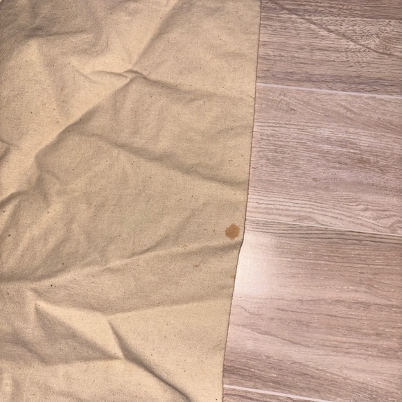 Authentic Tory Burch Canvas Drawstring Dust Bag with Gold Logo Charm for Shoes - Picture 3 of 3